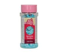 FunCakes Sprinkle Medley Light Blue, Blu Chiaro: Decorazioni di Zucchero, Sapore Delizioso, Ottime per Decorare Torte, Cupcake e Biscotti, Sprinkle Mix. 70g