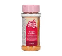 FunCakes Sugar Crystals Arancione: Cake Sprinkles, Ottimo Gusto, Perfetto per Decorare Torte, Cristalli di Zucchero Colorati. 80 gr.