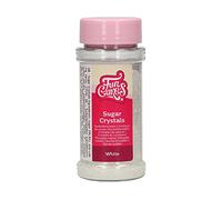 FunCakes Sugar Crystals -Bianco-: Cake Sprinkles, Ottimo Gusto, Perfetto per Decorare Torte, Cristalli di Zucchero Colorati. 80 gr.