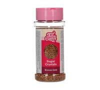 FunCakes Sugar Crystals Bronzo Oro: Cake Sprinkles, Ottimo Gusto, Ottimo per Decorare Torte, Cristalli di Zucchero Colorati, 80 g