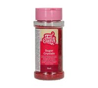 FunCakes Sugar Crystals -Rosso-: Cake Sprinkles, Ottimo Gusto, Perfetto per Decorare Torte, Cristalli di Zucchero Colorati. 80 gr.