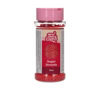FunCakes Sugar Strands Codette di Zucchero, Red, 80 g | Buon Gusto, Perfetto per Decorare Gelati, Torte, Cupcake, Cake Pop, Donut e Biscotti, Mix di Codette di Zucchero