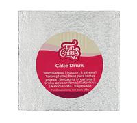FunCakes Vassoio Rigido Quadrate 15 cm - Argento Vassoio Rigido Quadrate, Vassoio per la presentazione di torte, qualità, Aspetto lussuoso, 1 pezzo