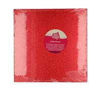 FunCakes Vassoio Rigido Quadrate 30,5 cm - Rosso Vassoio Rigido Quadrate, Vassoio per la presentazione di torte, qualità, Aspetto lussuoso, 1 pezzo