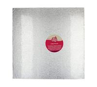 FunCakes Vassoio Rigido Quadrate 40,5 cm - Argento Vassoio Rigido Quadrate, Vassoio per la presentazione di torte, qualità, Aspetto lussuoso, 1 pezzo