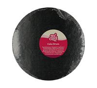 FunCakes Vassoio Rigido Rotonda Ø25 cm - Nero Vassoio Rigido Rotonda, Vassoio per presentare torte, qualità, Aspetto lussuoso, 1 pezzo