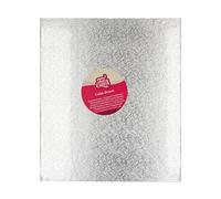 FunCakes Vassoio Rigido Rotondo 35,5 x 30,5 cm - Argento Torta a forma rettangolare, Vassoio per presentare torte, qualità, Aspetto lussuoso, 1 pezzo