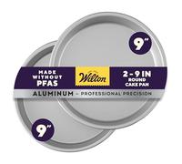 FunCakes Wilton Performance Pans Stampi Rotondi in Alluminio Anodizzato - Teglie Resistenti e Antiruggine per Torte a Strati e da Cerimonia - Set 2 - Ø 23 cm