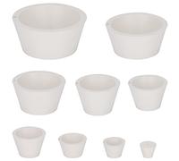 FunChem Set di 9 adattatori per filtro, con colletto conico bianco, resistente all'usura, in gomma, per biblioteche, superficie liscia
