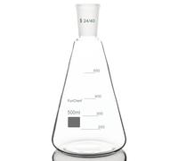 FunChem Stantuffo 24/40 in vetro borosilicato graduato da laboratorio con giunto esterno conico standard 24/40, 500 ml