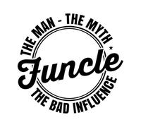 funcle l'uomo il mito la cattiva influenza Adesivi con scritte 67.2x71cm Non danneggia la superficie della parete Nero