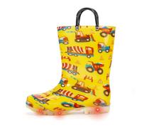 FUNCOO PLUS Stivali da pioggia per bambini e bambine | Design facile da mettere e togliere, suola a trazione, tomaia impermeabile mantiene i piedi dei bambini asciutti nei giorni