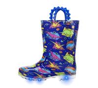 FUNCOO PLUS Stivali da pioggia per bambini e bambine | Design facile da mettere e togliere, suola a trazione, tomaia impermeabile mantiene i piedi dei bambini asciutti nei giorni