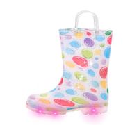 FUNCOO PLUS Stivali da pioggia per bambini e bambine | Design facile da mettere e togliere, suola a trazione, tomaia impermeabile mantiene i piedi dei bambini asciutti nei giorni
