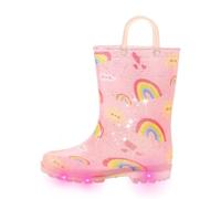 FUNCOO PLUS Stivali da pioggia per bambini e bambine | Design facile da mettere e togliere, suola a trazione, tomaia impermeabile mantiene i piedi dei bambini asciutti nei giorni
