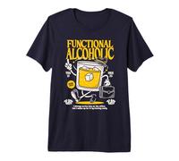 Functional Alcoholic - Retro Functioning Barman/Mixologist Maglietta Premium