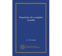 Functions of a complex variable