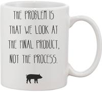 Functon+ The Problem is That We Look at The Final Product Not The Process, tazza in ceramica bianca