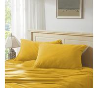 Funda de almohada 100 % algod n jersey para el hogar, 20 x 36, ligera, c moda, s per suave, con cierre de sobre, juego de 2 (amarillo Ki