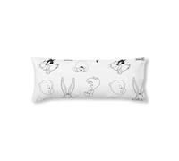 FUNDA DE ALMOHADA 100% ALGODÓN LOONEY B&W CAMA DE 90.