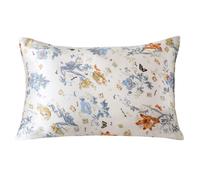 Funda de almohada de seda SLPBABY para cabello y piel con estampado de cremallera oculta (modelo Queen 23)