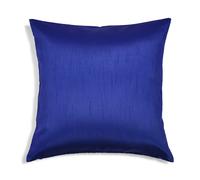 Funda de almohada/funda de almohada de seda sint tica lisa Aiking Home con cierre de cremallera, 61 x 61 cm, color azul real