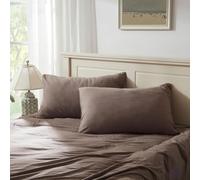 Funda de almohada tama o Queen de 20 x 30 cm, 100 % algod n jersey, ligera, c moda y s per suave, con sobre C