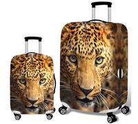 Funda de Maleta,Funda de Equipaje Elástica y Lavable Diseño Impreso de Animales en 3D Funda de Viaje Antiarañazos Se Adapta a Maletas de 18-32 Pulgadas (Tigre Amarillo,M (22-24 pulgadas))