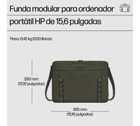 Funda HP universale per laptop 15,6 pollici resistente all'acqua verde grigio 420g
