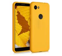 Funda kwmobile compatible con Google Pixel 3a - Carcasa protectora de silicona TPU suave y fina - Amarillo miel