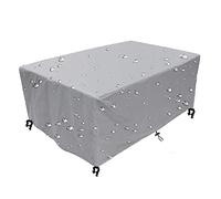 Funda Mesa Jardin - Telo di copertura per mobili da esterni, impermeabile, in tessuto Oxford 420D, protezione UV, antivento, resistente alla neve e alla polvere, 245 x 185 x 83 cm, colore: argento