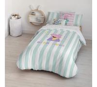 FUNDA NÓRDICA CON BOTONES 100% ALGODÓN MODELO BEAR HUGS PARA CAMA DE 80 (140X200 CM.)