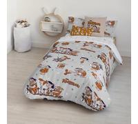 FUNDA NÓRDICA CON BOTONES 100% ALGODÓN MODELO THE FLINTSTONES PARA CAMA DE 120 (200X200 CM.)