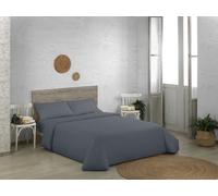 Funda nórdica de algodón orgánico color ceniza. Cama de 90 cm.