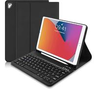 Funda para iPad de 6ª generación con teclado, funda para teclado para iPad de 6ª generación 2018/5ª generación 2017/iPad Pro 9.7/iPad Air 2/1 - Funda protectora delgada con soporte para lápiz Apple y