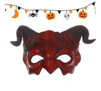 Funda para la cara de Halloween - Media máscara de disfraz de terror espeluznante, cómodo casco ajustable, accesorio de cosplay duradero | Ideal para adultos, hombres y mujeres, celebraciones, fiestas