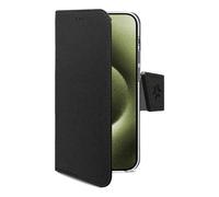 Funda para móvil Celly WALLY1078 portafoglio pelle sintetica nera con supporto per iPhone 16