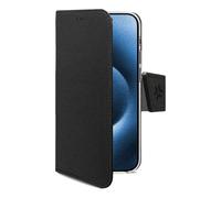 Funda para móvil Celly WALLY1079 portafoglio pelle sintetica nera con supporto per iPhone 16 Pro