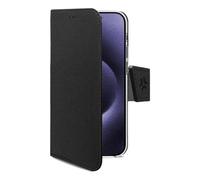 Funda para móvil Celly WALLY1081 portafoglio pelle sintetica nera con supporto per iPhone 16 Pro Max