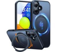 Funda para móvil Torras Ostand Pro rigida antitracce anello rotante nero per iPhone 16 Plus