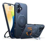Funda para móvil Torras Ostand Spin custodia magnetica girevole nera per iPhone 16 Plus