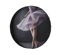 Funda para rueda de repuesto con diseño de bailarina de ballet, resistente a la intemperie, universal, para remolques, caravanas, SUV, camiones, viajes, coches, caravanas, remolques, accesorios de 17