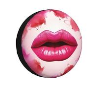 Funda para rueda de repuesto con diseño de labios de mujer, resistente a la intemperie, universal, para remolques, caravanas, SUV, camiones, viajes, coches, caravanas, remolques, accesorios de 16 pulg