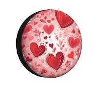 Funda para rueda de repuesto con diseño de San Valentín, resistente a la intemperie, universal, para remolques, caravanas, SUV, camiones, viajes, coches, caravanas, remolques, accesorios de 17 pulgada
