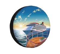 Funda para rueda de repuesto, protector de ruedas para cruceros marítimos de verano, resistente a la intemperie, universal, para remolques, caravanas, SUV, camiones, viajes, coches, caravanas, remolqu