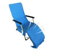 Funda para Silla de Playa Toalla Funda para Tumbona de Microfibra Funda para Silla de Salón de Playa con Bolsillos para Tumbona, Piscina Fodera per sedia da spiaggia con tasche laterali,Asciugamano