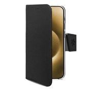 Funda per cellulare Celly WALLYMAG portafoglio ecopelle nera MagSafe per iPhone 17 Air