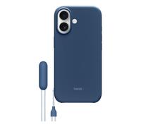 Beats Custodia Cavalletto per iPhone 17 con MagSafe e Controllo fotocamera, cordino che funge da supporto integrato, finitura opaca, fodera in microfibra - Blu roccia madre