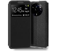 Funda per smartphone Cool Flip Cover Tipo Libro Ecopelle Nera Antishock per Realme 14 Pro 5G