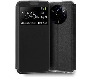 Funda per smartphone Cool Flip Cover Tipo Libro Ecopelle Nera Antishock per Realme 14 Pro 5G